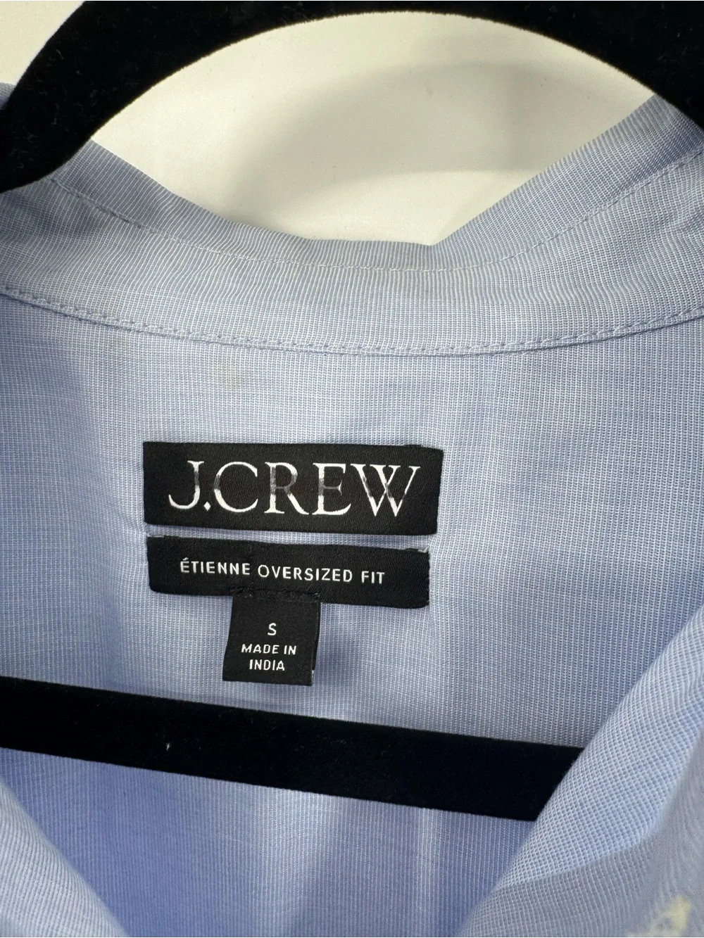 NWT J. Crew Étienne Oversized Button-up Shirt Lightweight Oxford Blue Eoe Size S